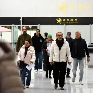 山东近年来最大规模欧洲入境旅游团抵达青岛